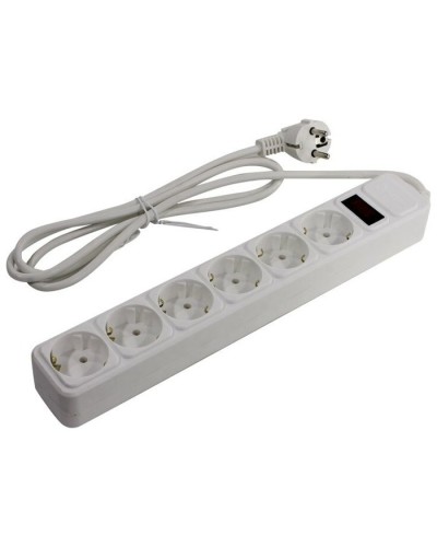SP6W-130. Сетевой фильтр 6 розеток, 3м, белый. 5bites в Перми