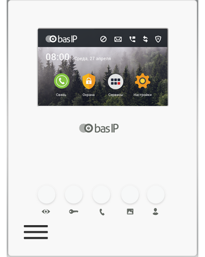 AU-04LA (AU-04L) WHITE. Монитор IP-домофона. BAS-IP в Перми