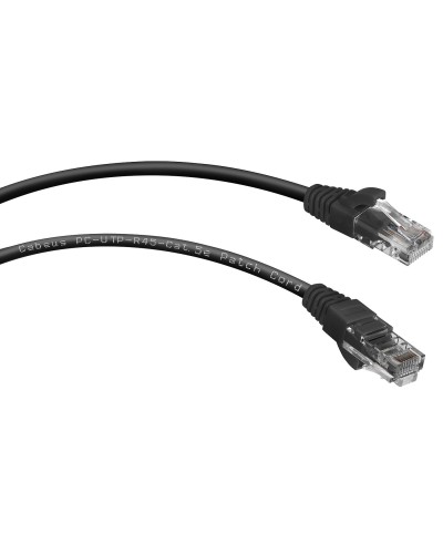 PC-UTP-RJ45-Cat.5e-3m-BK (7686c), чёрный. Патч-корд медный. CABEUS в Перми