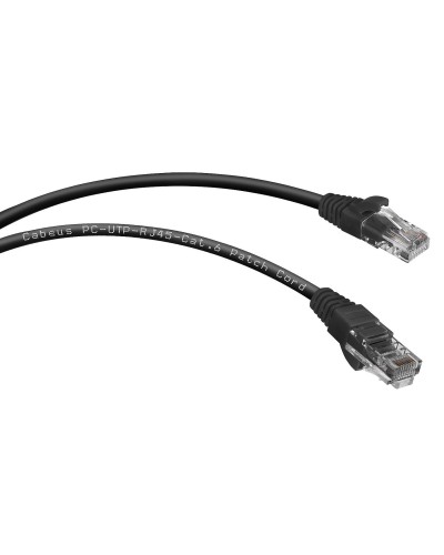 PC-UTP-RJ45-Cat.6-1m-BK (8663c), чёрный. Патч-корд медный. CABEUS в Перми