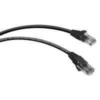 PC-UTP-RJ45-Cat.6-0.5m-BK (8662c), чёрный. Патч-корд медный. CABEUS