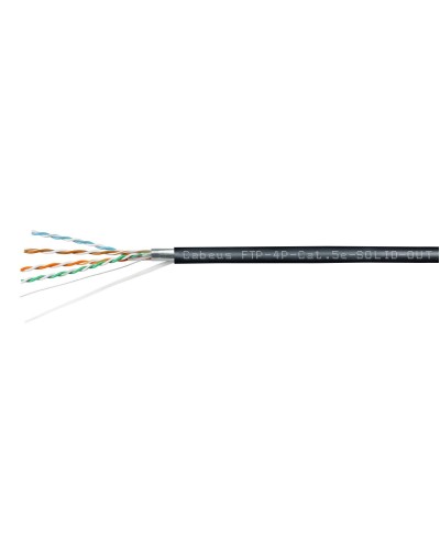 FTP-4P-Cat.5e-SOLID-OUT-LSZH-UV-100 (7176c-5). Кабель «витая пара» (LAN) для структурированных систем связи. CABEUS в Перми