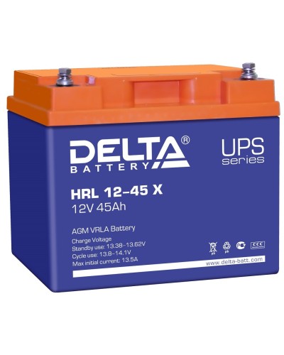 Delta HRL 12-45 X. Аккумулятор герметичный свинцово-кислотный. Delta в Перми