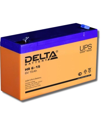 Delta HR 6-15. Аккумулятор герметичный свинцово-кислотный. Delta в Перми