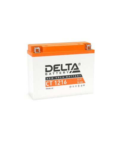 Delta CT 1216. Аккумулятор герметичный свинцово-кислотный стартерный. Delta в Перми