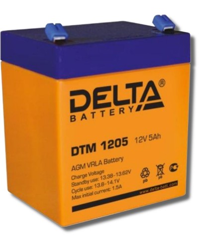 Delta DTM 1205. Аккумулятор герметичный свинцово-кислотный. Delta в Перми