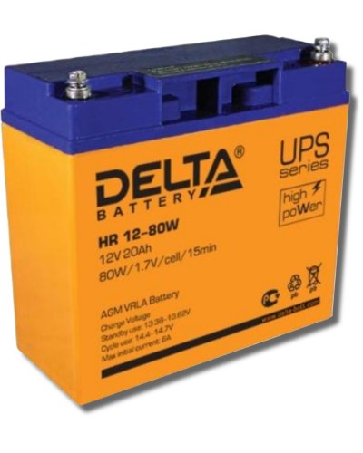 Delta HR 12-80 W. Аккумулятор герметичный свинцово-кислотный. Delta в Перми