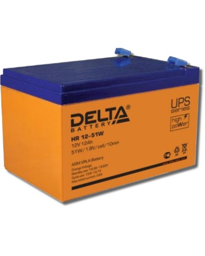 Delta HR 12-51 W. Аккумулятор герметичный свинцово-кислотный. Delta в Перми
