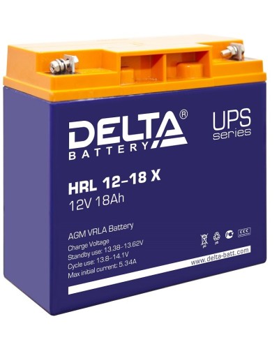 Delta HRL 12-18 X. Аккумулятор герметичный свинцово-кислотный. Delta в Перми