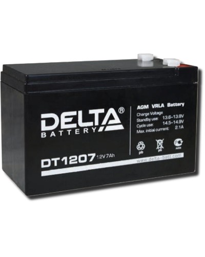 Delta DT 1207. Аккумулятор герметичный свинцово-кислотный. Delta в Перми