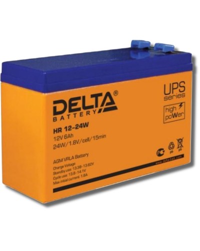 Delta HR 12-24 W. Аккумулятор герметичный свинцово-кислотный. Delta в Перми