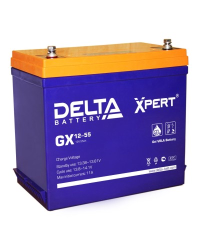 Delta GX 12-55. Аккумулятор герметичный свинцово-кислотный. Delta в Перми