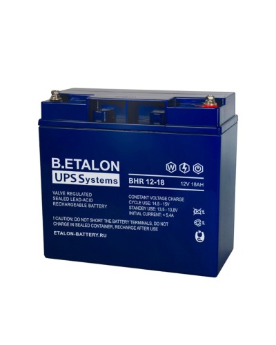 B.ETALON BHR 12-18. Аккумулятор герметичный свинцово-кислотный. ETALON в Перми