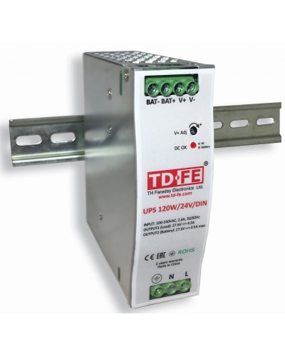 UPS 120W/24V/DIN. Блок бесперебойного питания. FARADAY в Перми