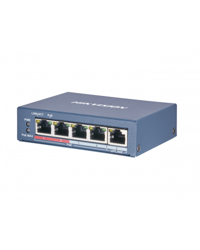 DS-3E0105P-E(B). Коммутатор с питанием POE. Hikvision в Перми