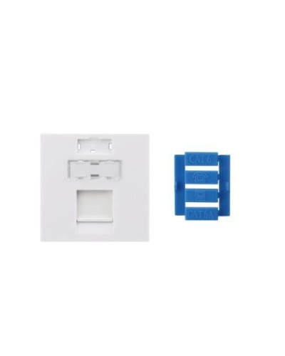 SIP3-1K-M45-45. Вставка 45x45 для 1 модуля Keystone Jack, со шторкой. Hyperline в Перми