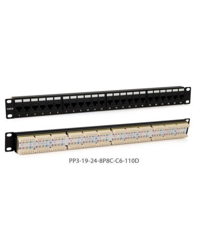 PP3-19-24-8P8C-C6-110D. Патч-панель 19. Hyperline в Перми