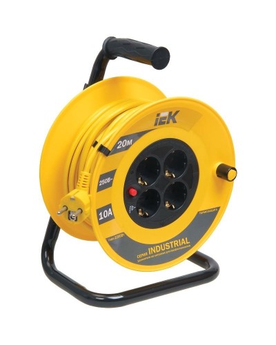 УК20 4 места, 20м (WKP15-16-04-20). Удлинитель на катушке Industrial. IEK в Перми