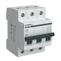 GENERICA ВА47-29М 3P C 20А 4,5кА (MVA21-3-020-C-G). Автоматический выключатель. IEK