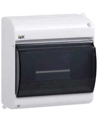 Корпус пластиковый КМПн 2/6 IP30 белый KREPTA 3 (MKP42-N-06-30-09). Щиток модульный с прозрачной дверцей, настенный. IEK в Перми