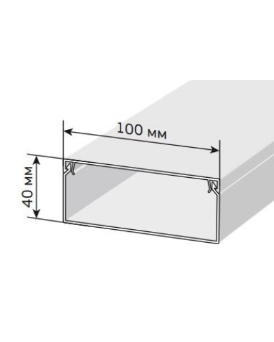 Короб 100х40 ЭЛЕКОР (CKK10-100-040-1-K01). Кабель-канал с двойным замком. IEK в Перми