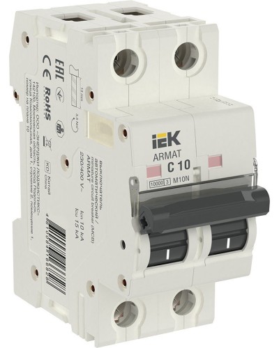 M10N 2P C 10А 10кА ARMAT (AR-M10N-1-C010). Автоматический выключатель. IEK в Перми