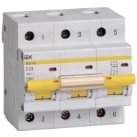 ВА47-100 3P C 50А 10кА KARAT (MVA40-3-050-C). Автоматический выключатель. IEK