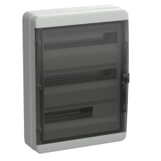 Корпус пластиковый КМПн-54 IP65 TEKFOR (TF5-KP72-N-54-65-K03-K02). Корпус модульный пластиковый черная прозрачная дверь. IEK