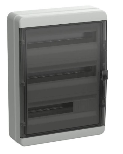 Корпус пластиковый КМПн-54 IP65 TEKFOR (TF5-KP72-N-54-65-K03-K02). Корпус модульный пластиковый черная прозрачная дверь. IEK в Перми