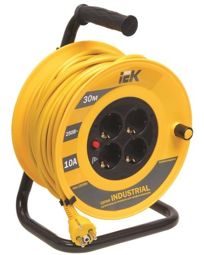УК30 4 места, 30м (WKP15-16-04-30). Удлинитель на катушке Industrial. IEK в Перми