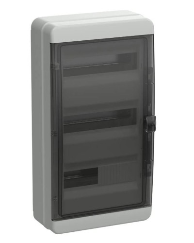 Корпус пластиковый КМПн-36 IP65 TEKFOR (TF5-KP72-N-36-65-K03-K02). Корпус модульный пластиковый черная прозрачная дверь. IEK в Перми