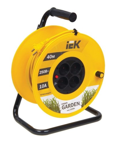 УК40 4 места, 40м (WKP23-10-04-40). Удлинитель на катушке Garden. IEK в Перми