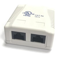 RJ-45-2 (8P8C) CAT5e, 2 выхода (LISTED) компьютерная розетка: Розетка компьютерная 2 выхода