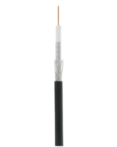 RG-6 CCS, Out, PE (UEC-C2-32123B-BK-3). Кабель коаксиальный омедненный. NETLAN в Перми