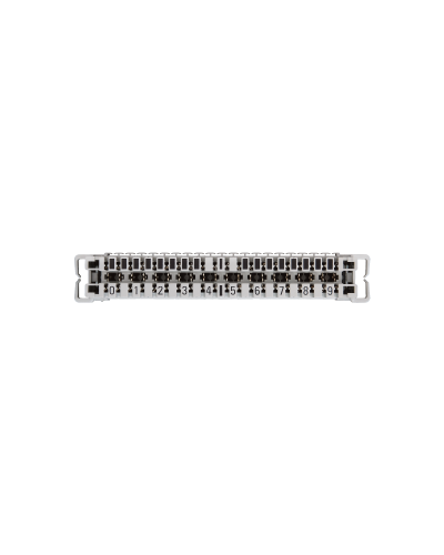 NMC-PL10-CU-10 (10 шт). Плинт неразмыкаемый, (0...9), крепление под кронштейн и круглые направляющие. NIKOMAX в Перми