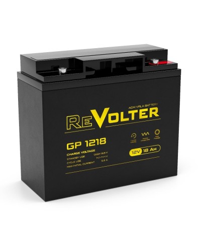 Revolter GP 1218. Аккумулятор автомобильный герметичный свинцово-кислотный. Revolter в Перми