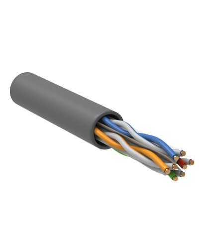 U/UTP, CAT 6, ZH нг(А)-HF, 4PR, 23AWG, INDOOR, SOLID, серый, 305 м, REXANT (01-0067). Кабель «витая пара» (LAN) для структурированных систем связи. Rexant в Перми