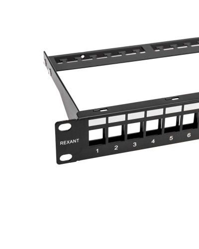 Панель коммутационная наборная 19", 1U, 24 порта, UTP REXANT PRO (02-0053): Патч-панель 19" в Перми