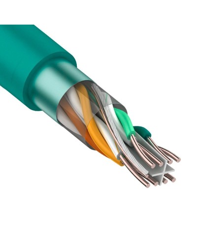 F/UTP, CAT 6, нг(А)-LSLTx, 4х2х0,575мм, 23AWG, INDOOR, SOLID, зеленый, 305м REXANT (01-0171). Кабель «витая пара» (LAN) для структурированных систем связи. Rexant в Перми