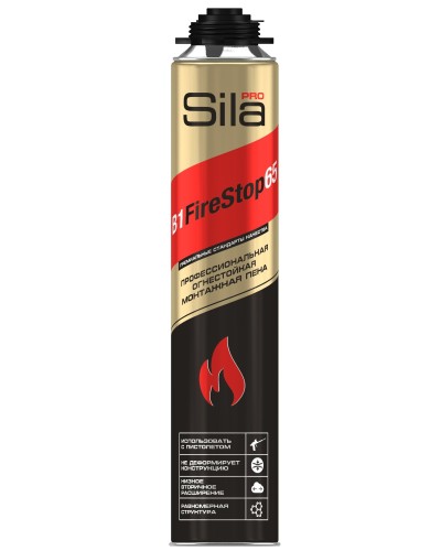 Пена огнестойкая Sila Pro B1 Firestop 65, 850 мл: Пена монтажная профессиональная в Перми