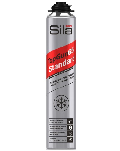 Пена монтажная Sila Pro TopGun 65 STANDARD winter, 850 мл. Пена монтажная профессиональная. Sila в Перми
