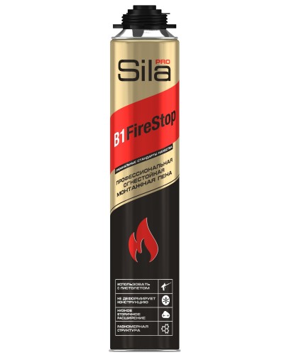 Пена огнестойкая Sila Pro B1 Firestop, 750 мл: Пена монтажная профессиональная в Перми