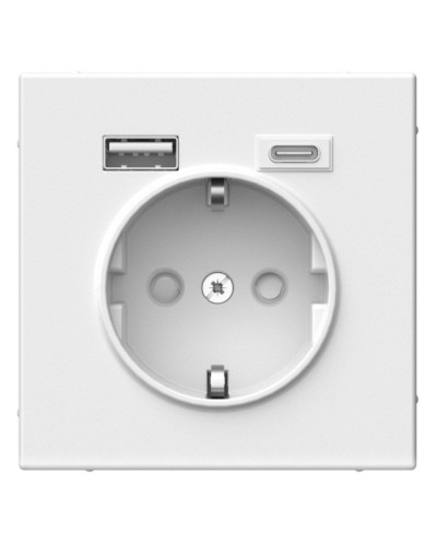 ArtGallery розетка 1-местная с USB тип-A+C, скрытой установки, механизм, белый (GAL000132). Розетка с USB. Systeme Electric в Перми