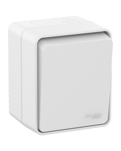AtlasDesign PROFI54 выключатель 1-клавишный, открытой установки, белый (ATN540111). Выключатель. Systeme Electric в Перми