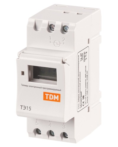 ТЭ15-1мин/7дн-16on/off-16А-DIN TDM (SQ1503-0005). Таймер электронный. TDM ЕLECTRIC в Перми