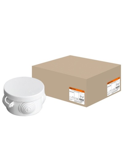 Коробка ОП D65х40мм, крышка, IP54, 4вх. (SQ1401-0501). Распаячная коробка. TDM ЕLECTRIC в Перми