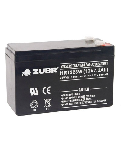 ZUBR HR 1228W (12V, 7,2Ah). Аккумулятор герметичный свинцово-кислотный. ZUBR в Перми