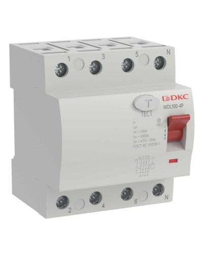 YON MAX MDL100 ВДТ, 4P, 30mA, 40A, АС (MDL100-4P2-40-AC). Автоматический выключатель дифференциальный (УЗО). ДКС в Перми