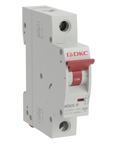 YON max MD63S 1P 25А 4,5кА C (MD63S-1PC25). Автоматический выключатель. ДКС в Перми