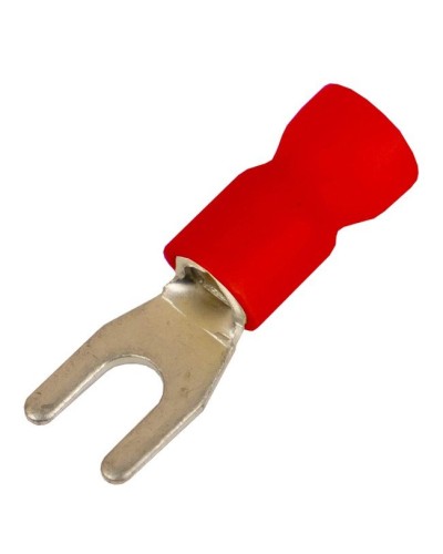 Наконечник вилочный НВИ 0,25-1,5 М4 (D4,3мм) (100 шт) (2A14P-EE-PVC). Наконечник вилочный с изолированным фланцем ПВХ. ДКС в Перми